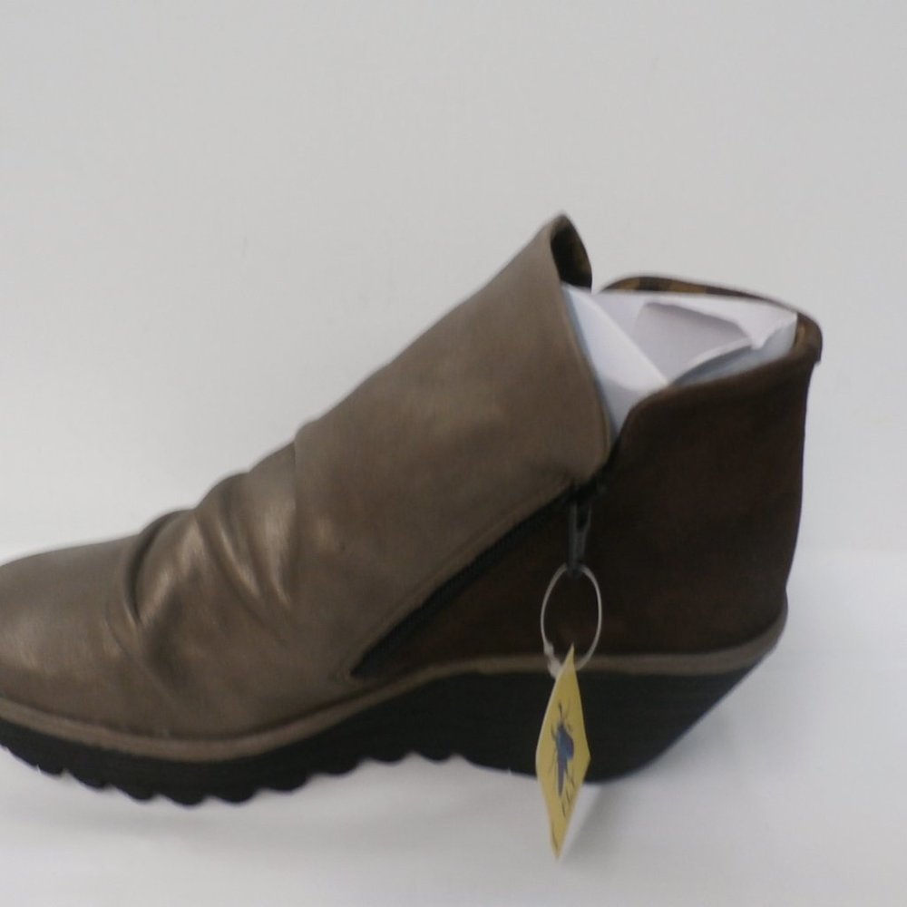 FLY London Leather Ankle Boots - Yip GREY/GROUND - Picture 5 of 8